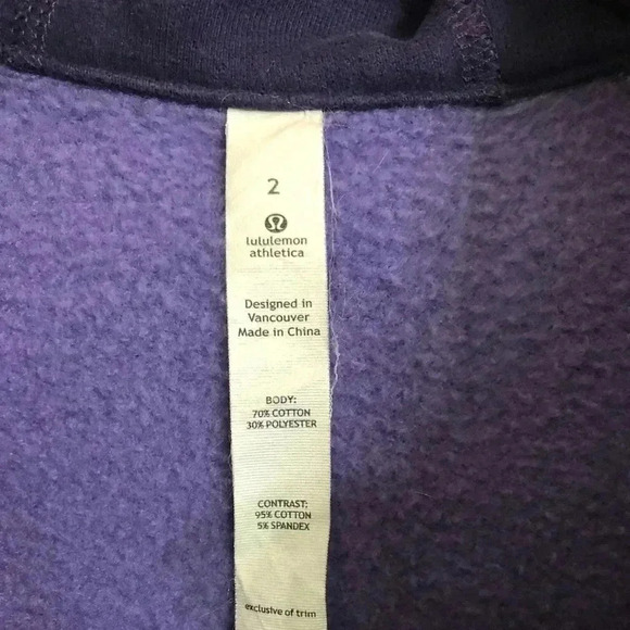 Lululemon Purple Scuba  Hoodie Size 2 - Picture 9 of 13